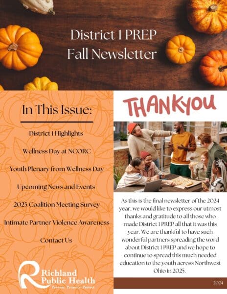 PREP D1 Fall 2024 newsletter